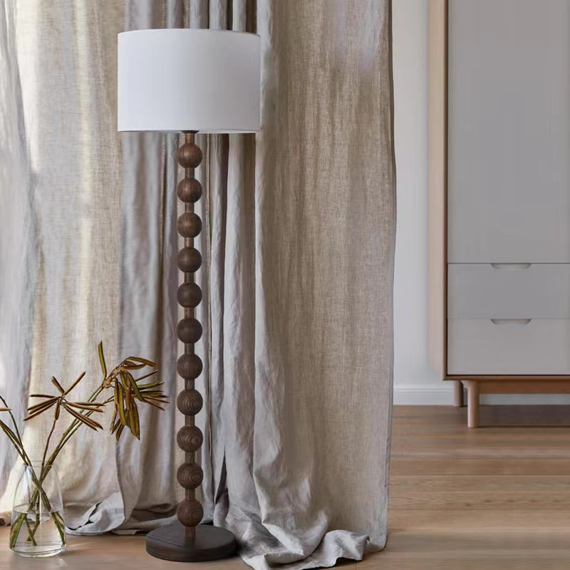 Acacia Brown Wooden Floor Lamp